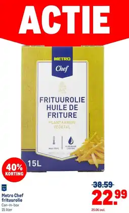 Makro Metro Chef frituurolie aanbieding