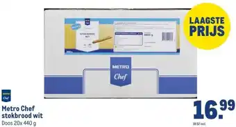 Makro Metro Chef stokbrood wit aanbieding
