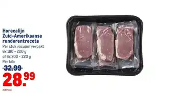Makro Horecalijn Zuid-Amerikaanse runderentrecote aanbieding