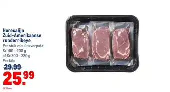 Makro Horecalijn Zuid-Amerikaanse runderribeye aanbieding