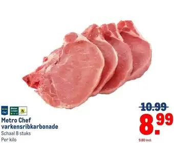 Makro Metro Chef varkensribkarbonade aanbieding