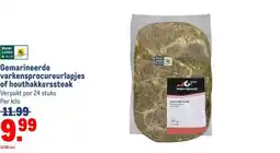 Makro Gemarineerde varkensprocureurlapjes of houthakkerssteak aanbieding