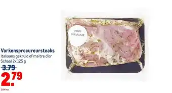 Makro Varkensprocureursteaks aanbieding