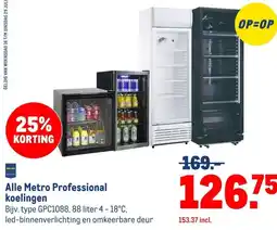 Makro Alle Metro Professional koelingen aanbieding