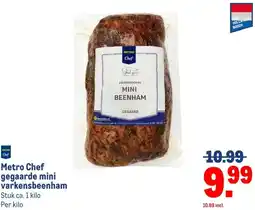 Makro Metro Chef gegaarde mini varkensbeenham aanbieding