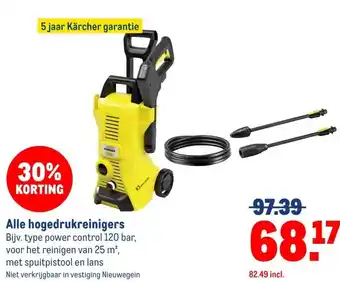 Makro Alle hogedrukreinigers aanbieding