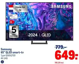 Makro Samsung 65 QLED smart-tv aanbieding