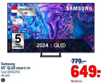 Makro Samsung 65 QLED smart-tv aanbieding