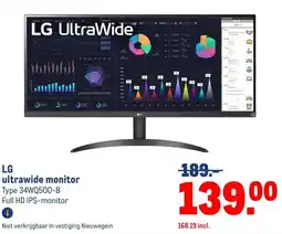 Makro LG ultrawide monitor aanbieding