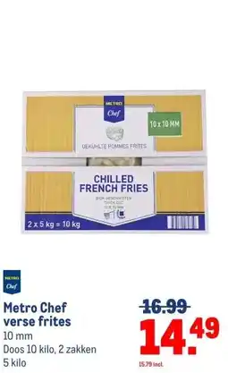 Makro Metro Chef verse frites aanbieding