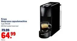Makro Krups Nespresso capsulemachine aanbieding