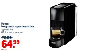 Makro Krups Nespresso capsulemachine aanbieding