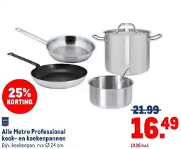 Makro Alle Metro Professional kook- en koekenpannen aanbieding