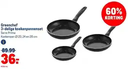 Makro Greenchef 3-delige koekenpannenset aanbieding