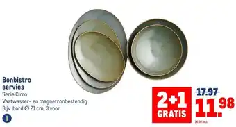 Makro Bonbistro servies aanbieding