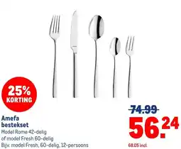 Makro Amefa bestekset aanbieding
