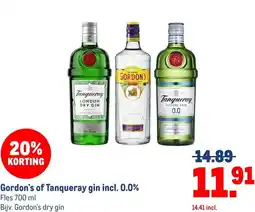 Makro Gordon's of Tanqueray gin incl. 0.0% aanbieding