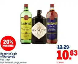 Makro Hendrick's gin of Hartevelt aanbieding