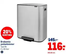 Makro Brabantia pedaalemmer aanbieding