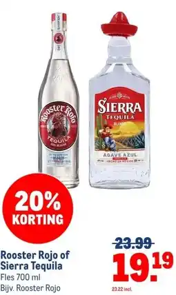 Makro Rooster Rojo of Sierra Tequila aanbieding