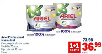 Makro Ariel Professional wasmiddel aanbieding