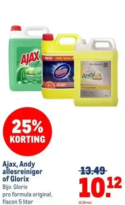 Makro Ajax, Andy allesreiniger of Glorix aanbieding
