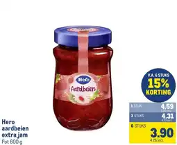 Makro Hero aardbeien extra jam aanbieding