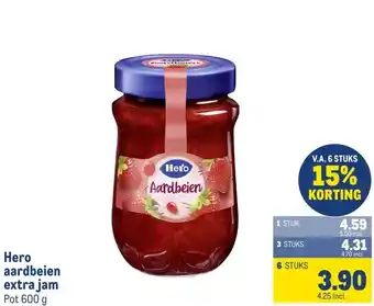 Makro Hero aardbeien extra jam aanbieding