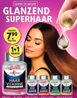 Lucovitaal Leave-in serum GLANZEND SUPERHAAR aanbieding