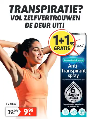 Lucovitaal Dermatologisch getest Anti- Transpirant spray aanbieding