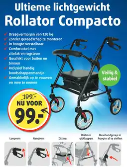 Lucovitaal Ultieme lichtgewicht Rollator Compacto aanbieding