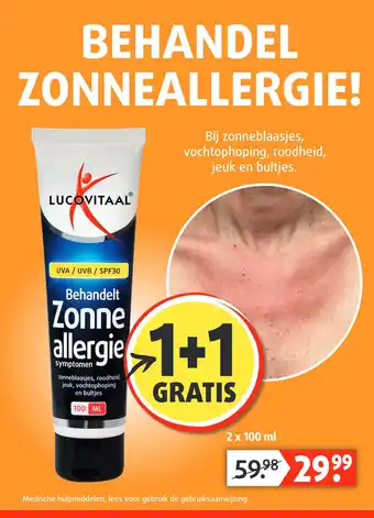 Lucovitaal Behandelt Zonne allergie symptomen aanbieding