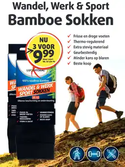 Lucovitaal Wandel, Werk & Sport Bamboe Sokken aanbieding