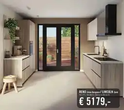 Keukendepot RENO Eiken Bergamo / LINCOLN Zand aanbieding