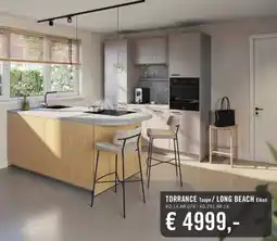 Keukendepot TORRANCE Taupe/ LONG BEACH Eiken aanbieding