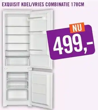 Keukendepot EXQUISIT KOEL/VRIES COMBINATIE aanbieding