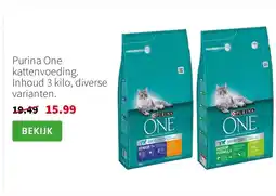 Intratuin Purina One kattenvoeding. Inhoud 3 kilo, diverse varianten. aanbieding