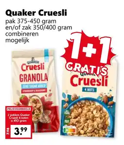 Coop Quaker Cruesli aanbieding