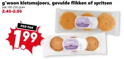 Coop g'woon kletsmajoors, gevulde flikken of spritsen aanbieding