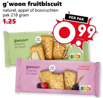 Coop g'woon fruitbiscuit aanbieding