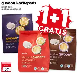 Coop g'woon koffiepads aanbieding