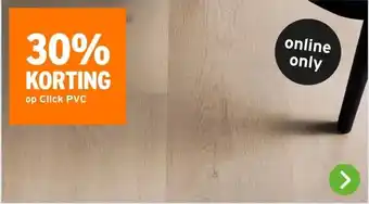 GAMMA 30% KORTING op Click PVC aanbieding