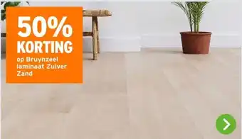 GAMMA 50% KORTING op Bruynzeel laminaat Zuiver Zand aanbieding