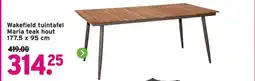 GAMMA Wakefield tuintafel Maria teak hout 177.5 x 95 cm aanbieding