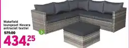 GAMMA Wakefield loungeset Novara antraciet textiel aanbieding