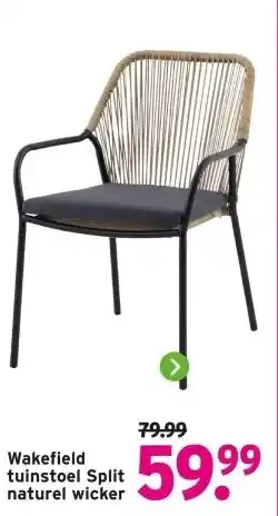 GAMMA Wakefield tuinstoel Split naturel wicker aanbieding