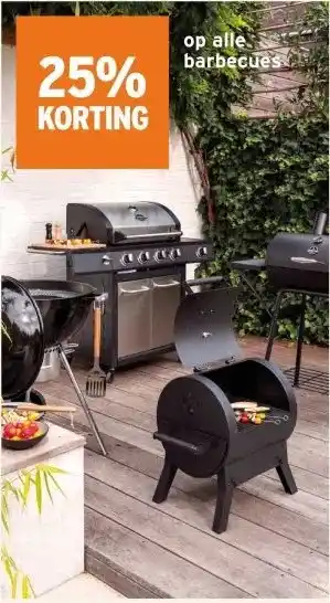 GAMMA 25% KORTING op alle barbecues aanbieding