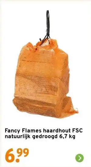 GAMMA Fancy Flames haardhout FSC natuurlijk gedroogd 6,7 kg aanbieding