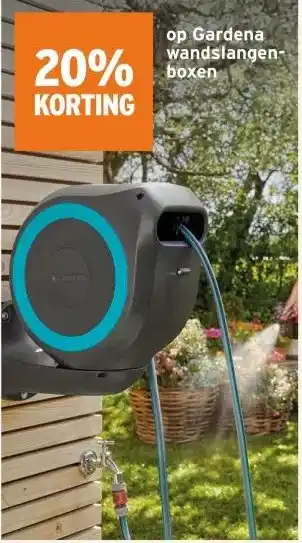 GAMMA 20% KORTING op Gardena wandslangen- boxen aanbieding