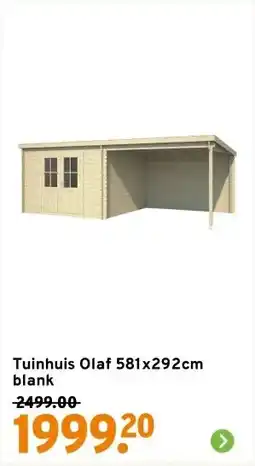 GAMMA Tuinhuis Olaf 581x292cm blank aanbieding